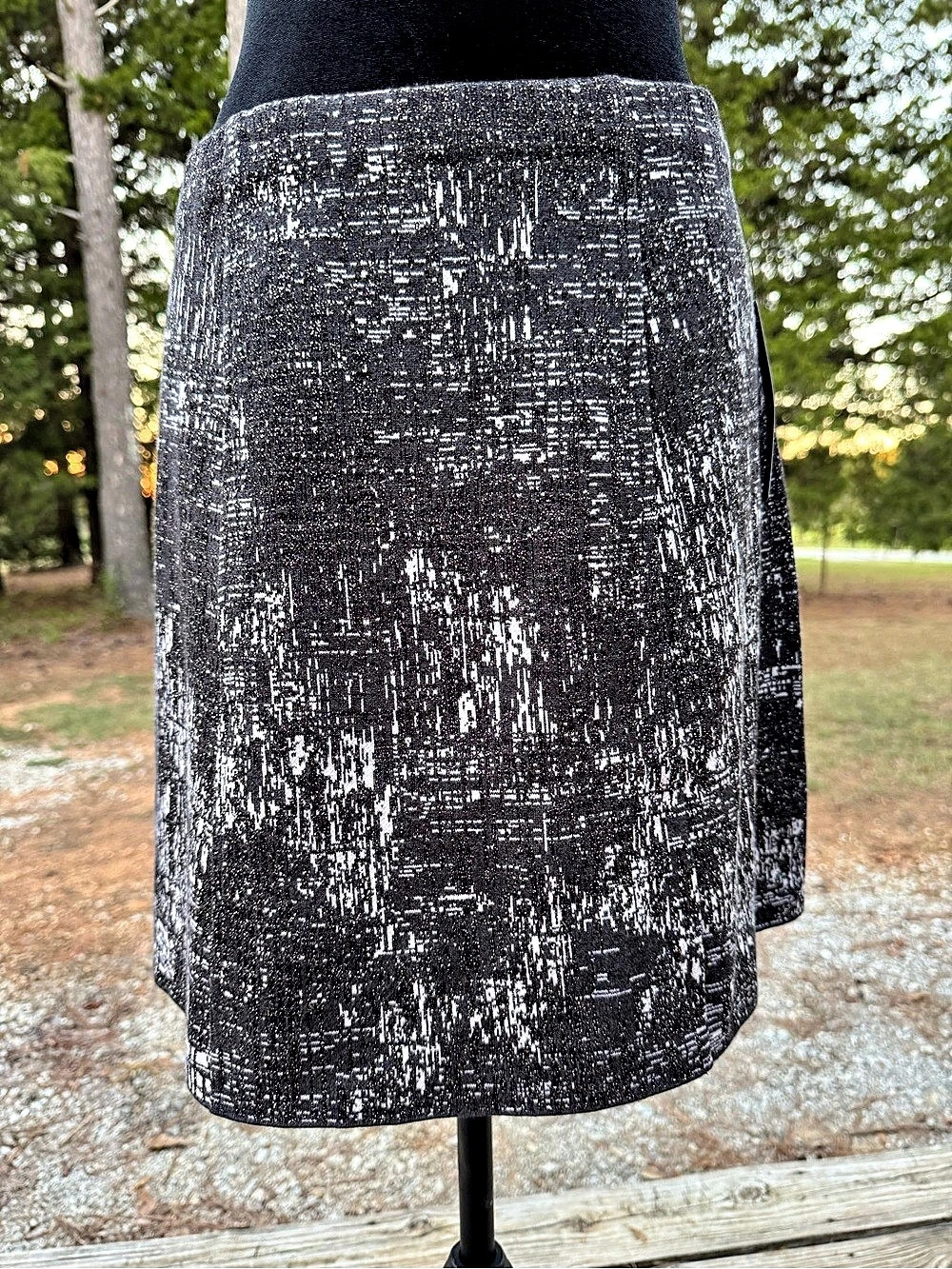 NIC+ZOE Abstract Pencil Skirt in Black & White Size Small NWT